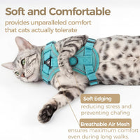 Cat Harness and Leash Set, Escape Proof Cat Vest, XL - Turquoise / Medium - image 3