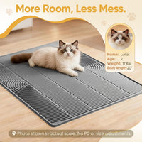 XXL Cat Litter Mat, Large Silicone Waterproof Mat - 1 Count (Pack of 1) / Black - image 3
