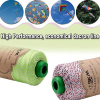 9KM DWLIFE braided dacron kite string in red polyester line - view 6