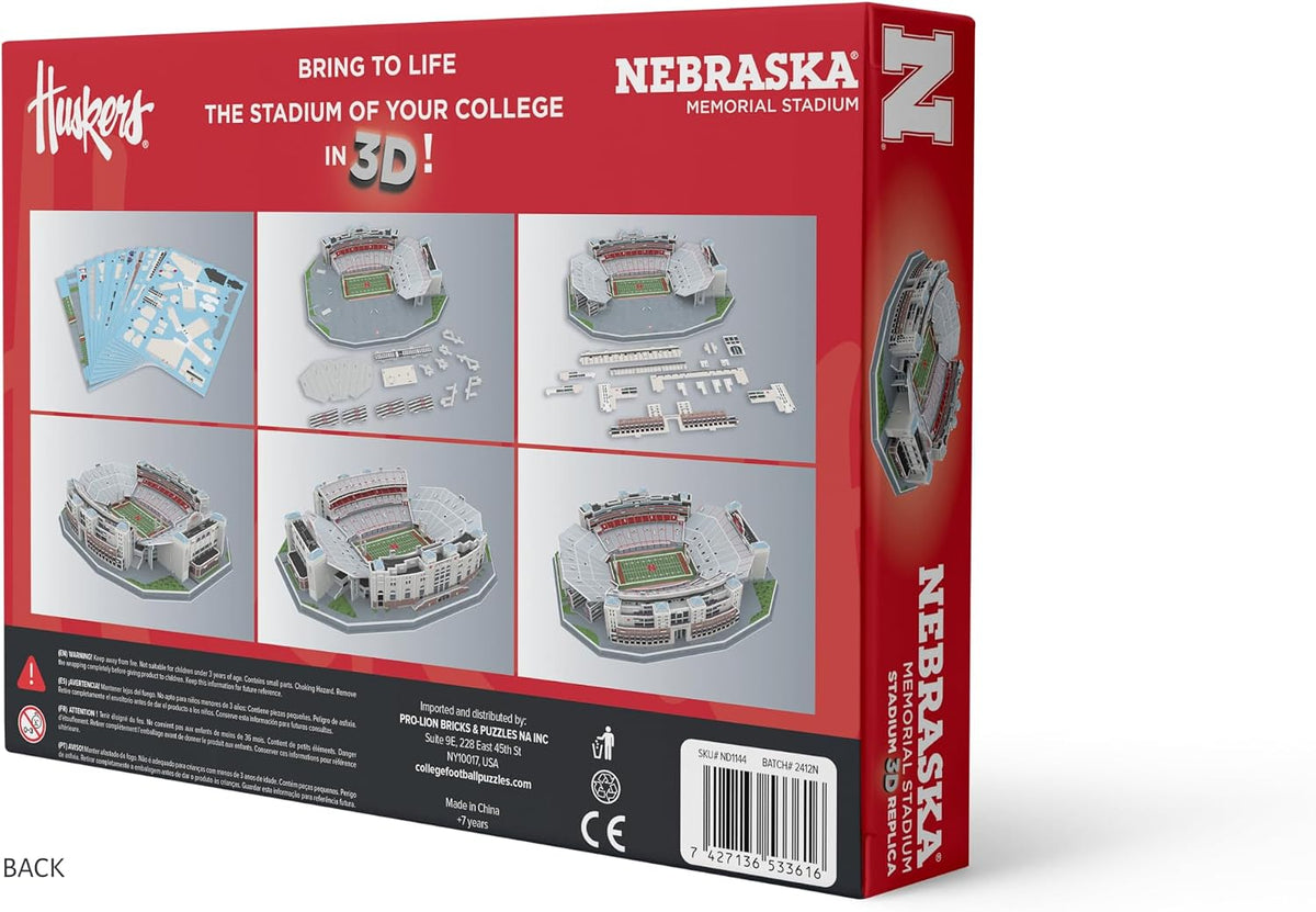 Pro-Lion 3D Jigsaw Puzzle of Michigan Wolverines Stadium 106 Pieces - Nebraska Huskers - image 3