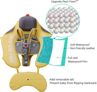Mambobaby Float with Canopy, UPF 50+ Baby Swim Float – Fun for Kids & Family - Deluxe Yellow - image 2