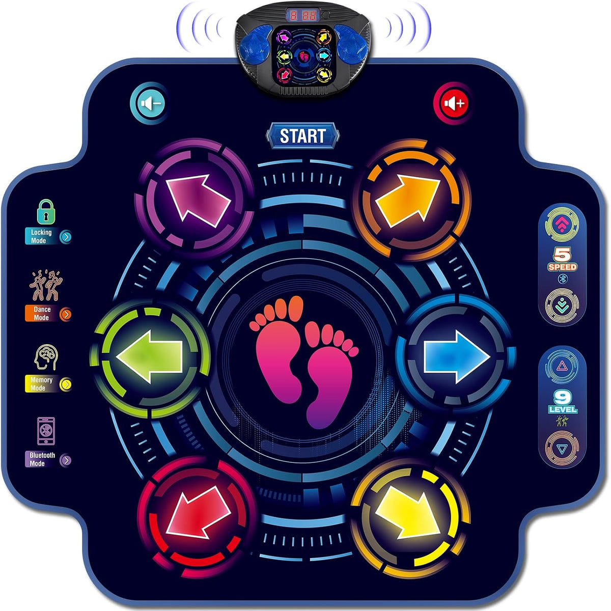 maysida Dance Mat Toy Gift for Kids ages 3-12 - Black