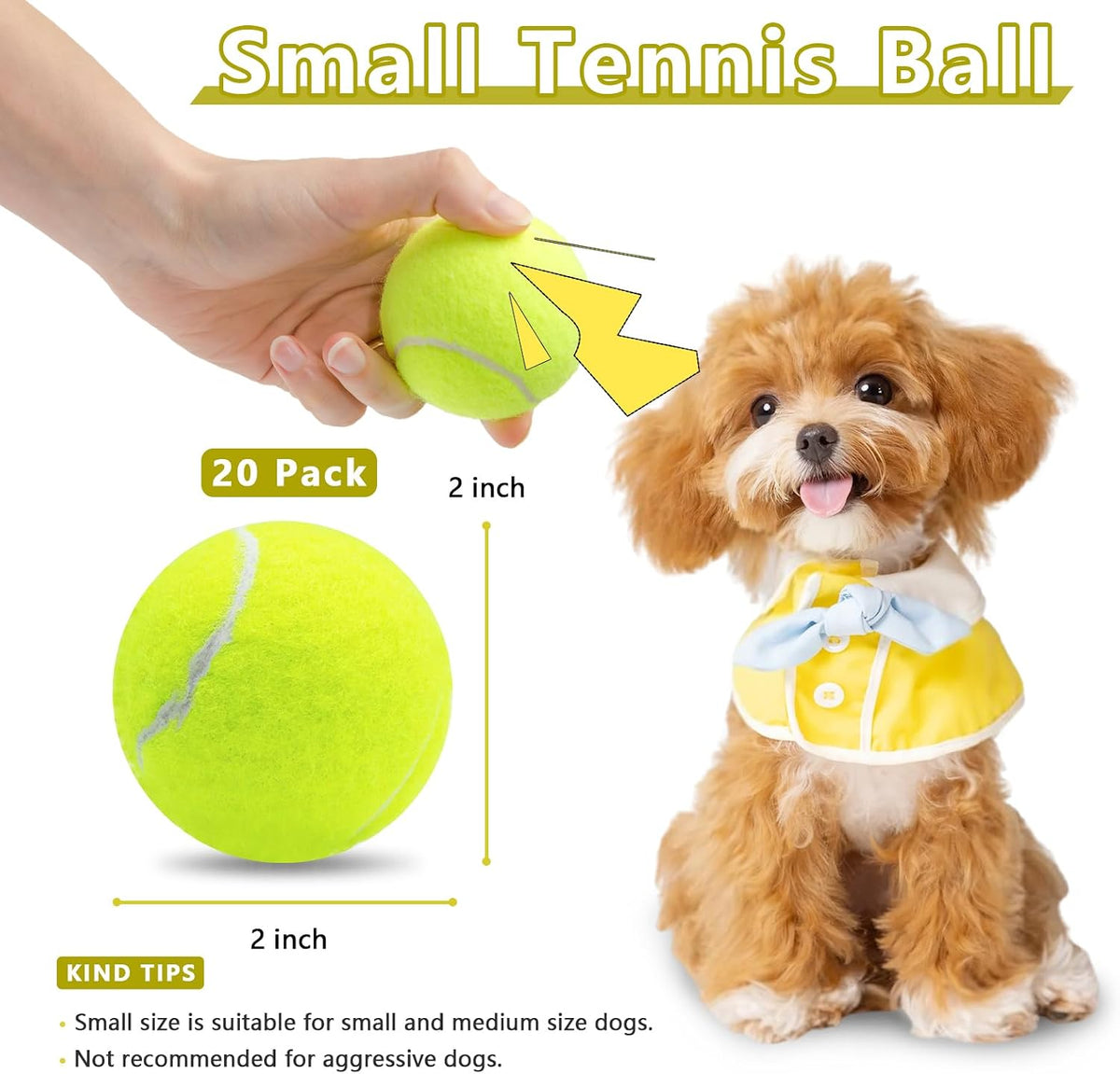 Magicorange Small Tennis Balls - Multicolor / 20 Pack - image 2