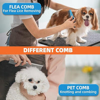 Dog Brush for Shedding,6 PCS in One Pet Slicker Hair Brush Kit Organizer Bag - Dog Cat Grooming Deshedding Undercoat Rake Brush Comb for All Small Large Dogs Cats Blue