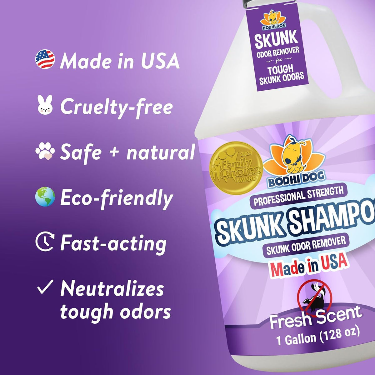 Bodhi Dog Skunk Shampoo | Skunk Smell Odor Remover Cleans & Deodorizes Using Essential Oils - Skunk Shampoo / 128 Fl Oz - image 2