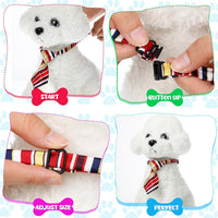 Sadnyy 50 Pcs Dog Ties Adjustable Neck Ties for Dog - Elegant and Solid Color - image 4