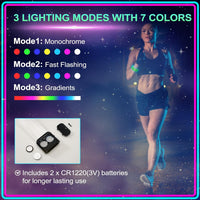 Yowivon LED light up bracelet with clasp glowing in multiple colors - view 4