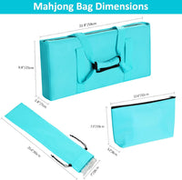American Mahjong Game Set, 166 Green Tiles - Light Blue - image 3