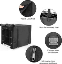 Dog Crate Cover, Double Door Breathable Crate Cover, Black - 30.0"L x 19.0"W x 21.0"H - image 2