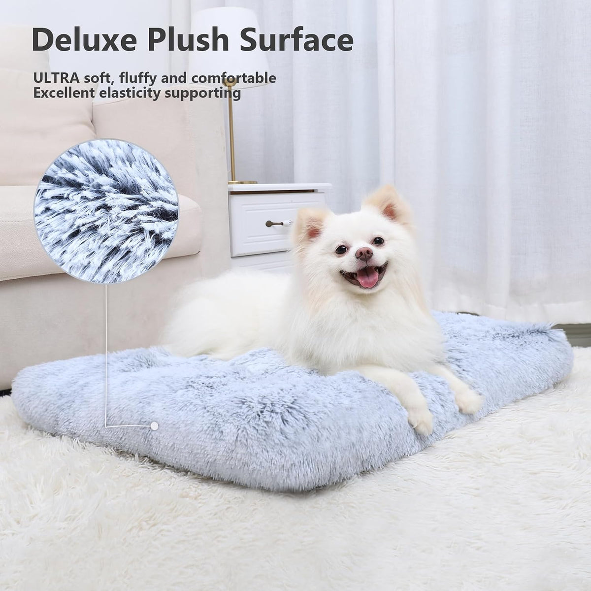 Large Dog Bed Crate Pad 35" - 30.0"L x 20.0"W x 2.0"Th / Grey - image 2
