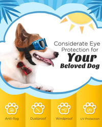 Lewondr Small Dog Sunglasses UV Protection Heart Shape Dogs Goggles - Vintage Blue / Solid - image 4