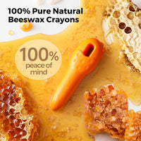 Mess Free Beeswax Crayons for Toddlers, Washable Jumbo Crayons - 12 Colors - image 2