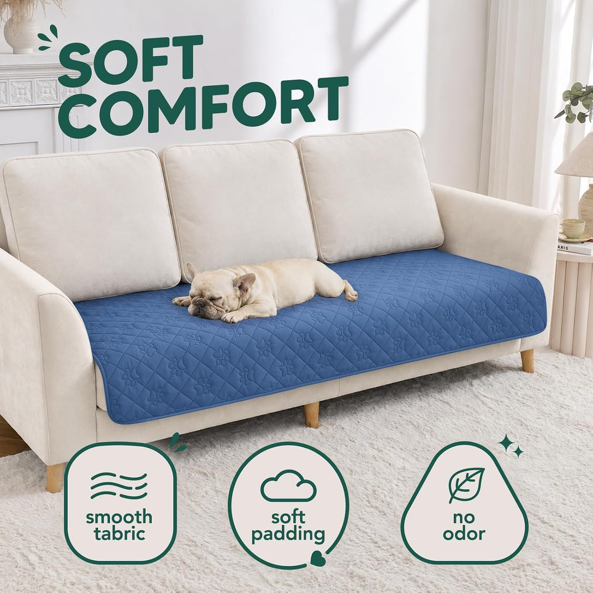 PAWFINITY Waterproof Dog Blanket for Couch - Blue / 30x53 Inch (Pack of 1) - image 4