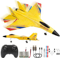 New Upgrade SU27 RC Airplane, Remote Control Fighter Toys - Yellow