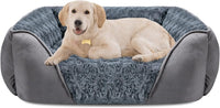 Rectangle Washable Orthopedic Dog Bed for Small - L(30"x 24"x 9") / Grey