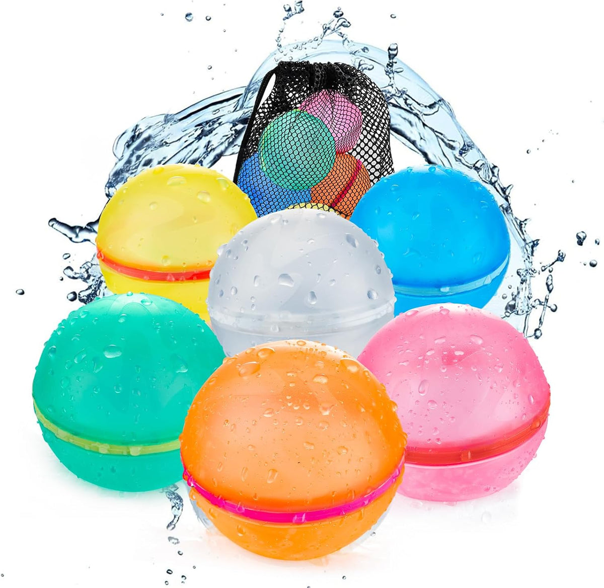 6 PCS Reusable Water Balloons - 6 Pcs
