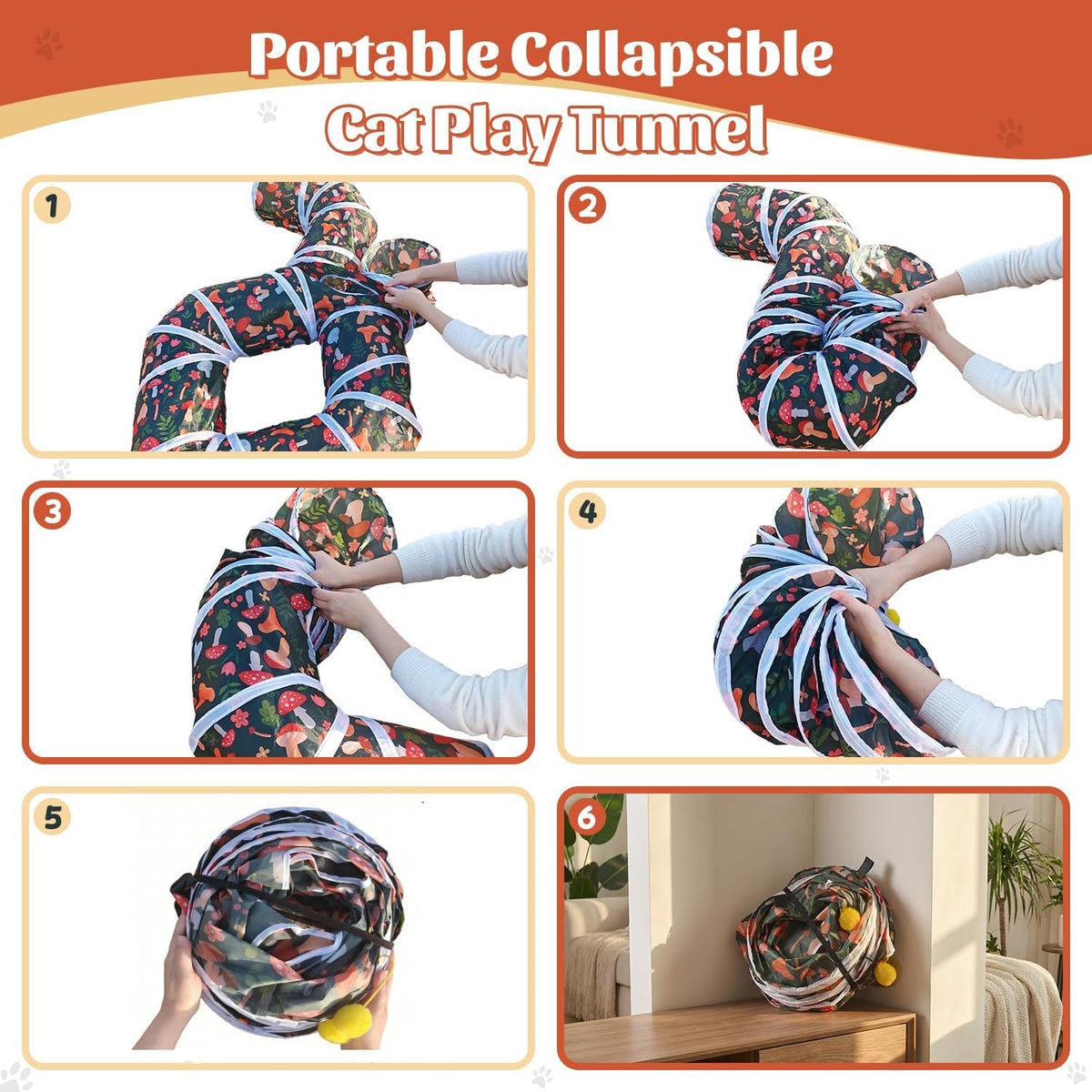 Cat Tunnel for Indoor Entertainment - Octopus-shaped - image 3