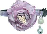 Fupo Cat Collar, Breakaway Adjustable with Bell& Flower - PURPLE