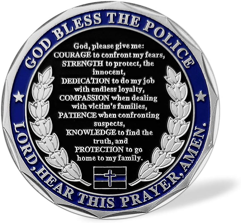 Saint Michael Law Enforcement Challenge Coin God Bless The Police - image 3