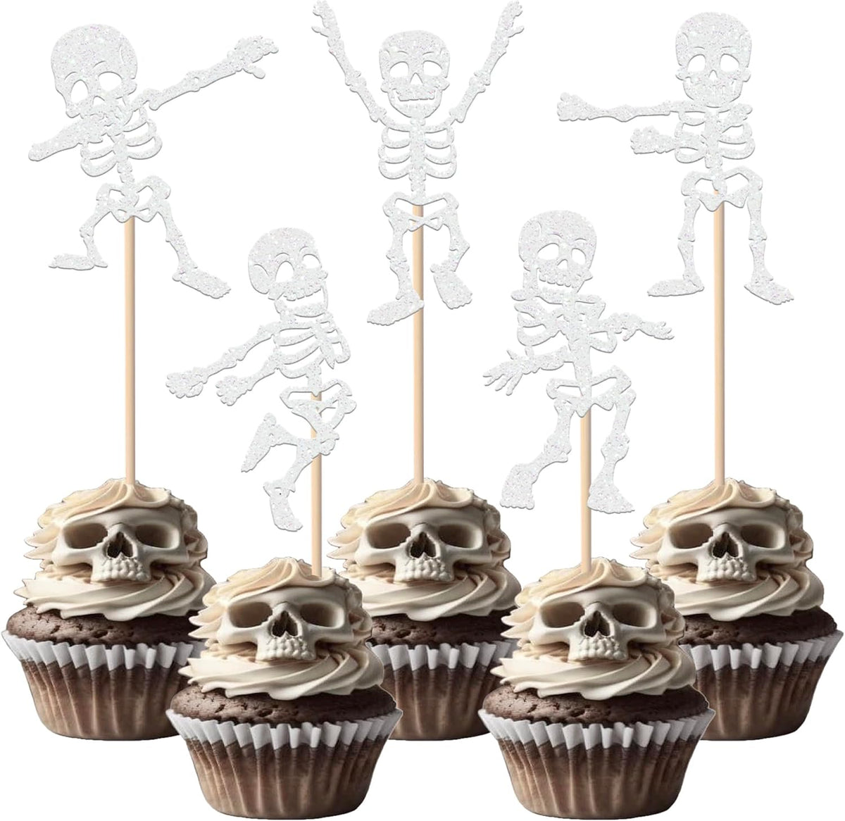 Rsstarxi 24 Have a Killer Birthday glitter horror cupcake toppers - view 6