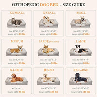 Comfort Expression Small Dog Beds Waterproof Orthopedic Foam Dog Sofa Beds for Medium Dogs Comfy Pet Bed with Washable Removable Cover & Non-Slip Bottom(Small,Beige)