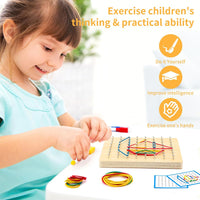 HEELWIRE Wooden Geoboard, Montessori Toy - 7*7*0.6 in Plus - image 4