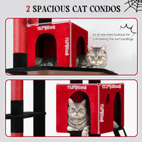 Globlazer F70 Pro Heavy Duty Cat Tree Tower for Indoor Cats Large - Red Black / XL - image 3