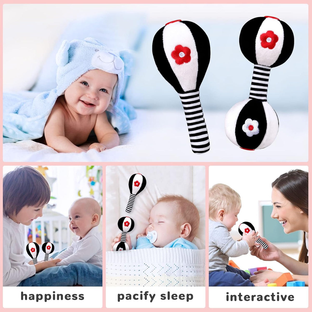 XIXILAND Baby Rattles 0-6 Months Newborn Toys Infant Toys 0-3 Months - multicolored - image 2