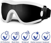 Small Dog Sunglasses with Adjustable Strap UV Protection, Winproof Puppy Sunglasses, Suitable for Dogs Eyes Protection，Soft Dog Goggles