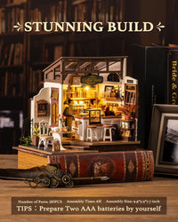 Rolife Coffee Shop DIY miniature house kit with LED lights and tiny cafe details - view 10