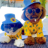 Parisian Pet Cactus Cap Dog Beach Outfit - 100% Cotton Summer Clothes - Stylish Dog Costume - Breathable, Cool, Machine Washable - XL3