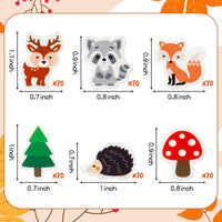 Yopyame 60 pack fall mini erasers shaped like maple leaves, pumpkins, acorns and bears - view 16