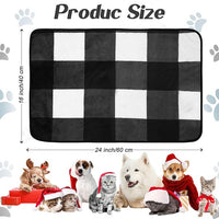 Reginary 4 Pcs Waterproof Guinea Pig Blankets Washable Small Animal Fleece Bedding Absorbent Guinea Pig Cage Liners Reusable Pet Pee Pad Sleep Mat for Hamster Ferret(Gray Plaid,24 x 16 Inch)