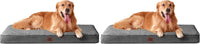 EHEYCIGA Orthopedic Dog Bed Large with Removable Washable Cover - 41*27*3.5 inches (Pack of 2) / Grey