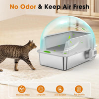 2PACK Stainless Steel Litter Box - Silver Grey / XL - image 3