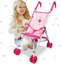 Anivia Stroller Toy Collection Doll Stroller Baby Doll Accessories - DB102pink - image 2