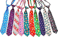 PET SHOW 10pcs Pack Christmas Big Dog Ties Neckties for Large Breed Dogs XL Adjustable Holiday Grooming Accessories Neck Ties Bowties Girl Boy Festival Costumes Photography Party Gift Favor