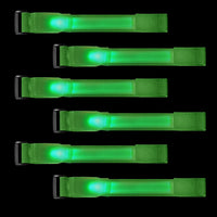 M.best 8pcs LED Light Up Bracelets Glow Flashing Wristbands Glow - 8pcs Green - image 3