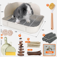 Rabbit Litter Box, Bunny Litter Box, Guinea Pig Potty Trained - White - image 2