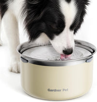 Gardner Pet Dog Bowls 1 Gallon Stainless Steel Dog Water Bowl – Essentials for Dogs - White / Large (3.85L)