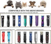 7F Blades Dog Grooming Blades Compatible with Andis/Oster A5/Wahl KM-10 Series Dog Clippers,Detachable Clipper Replacement Blade,Black (7FC/3PCS)