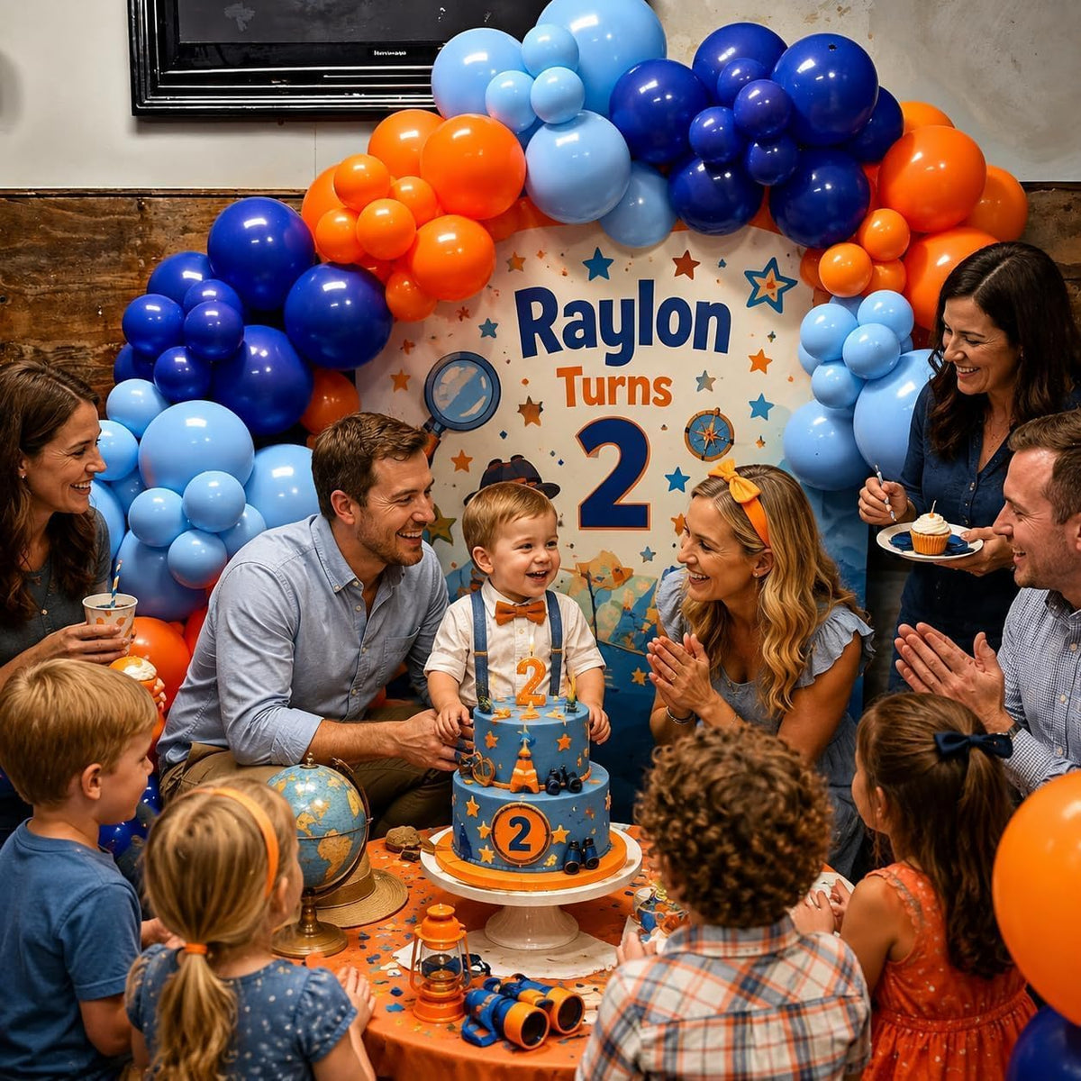 HILAVO Toy Inspired Story Balloons - Orange Royal Blue / 60PC - image 4