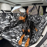 4Knines Back Seat Extender for Dogs Hard Bottom w/EZ Door Guard Grey - Camo / Regular