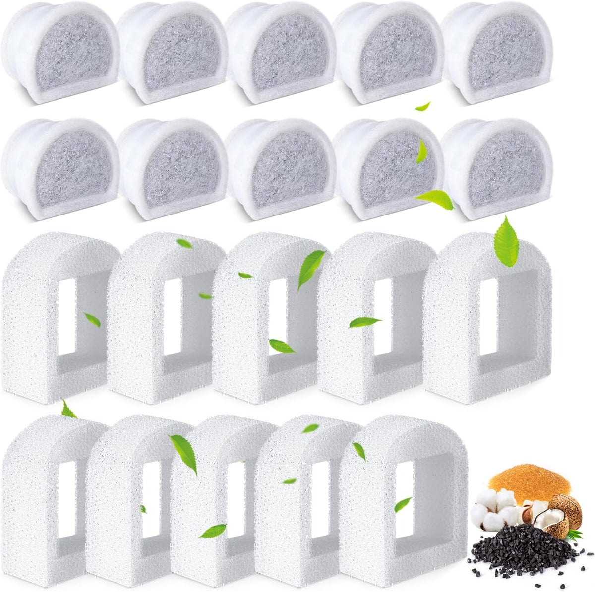 20 Pcs Cat Water Fountain Filters Replacment Compatible with PetSafe