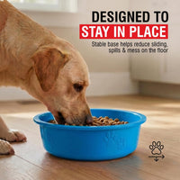 Loving Pets Dolce Luminoso Dog Bowl, Non-Skid Plastic Bowl - Large / Blue - image 4