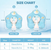 LOOWARTS baby pool float with UPF 50+ sun canopy and safety seat - view 5