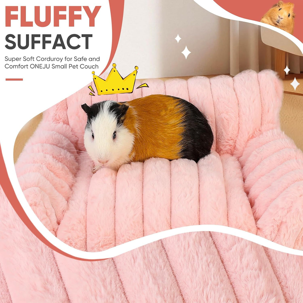 Guinea Pig Hideout, Guinea Pig Bed - Corduroy Couch - image 4