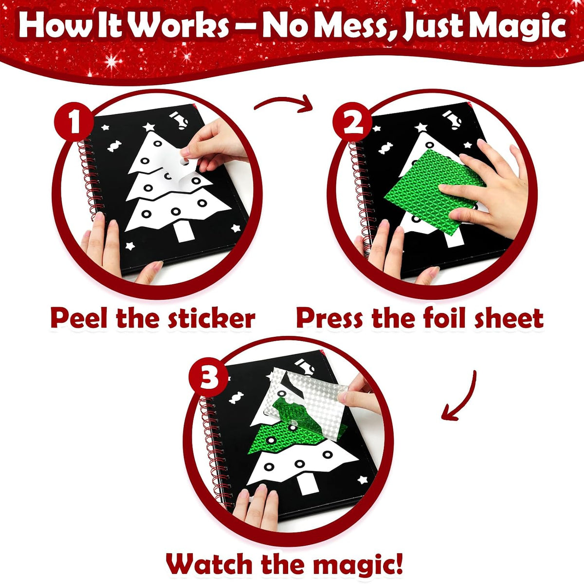 FUNNYB&G Foil Art Craft Kit for Kids - Christmas - image 4