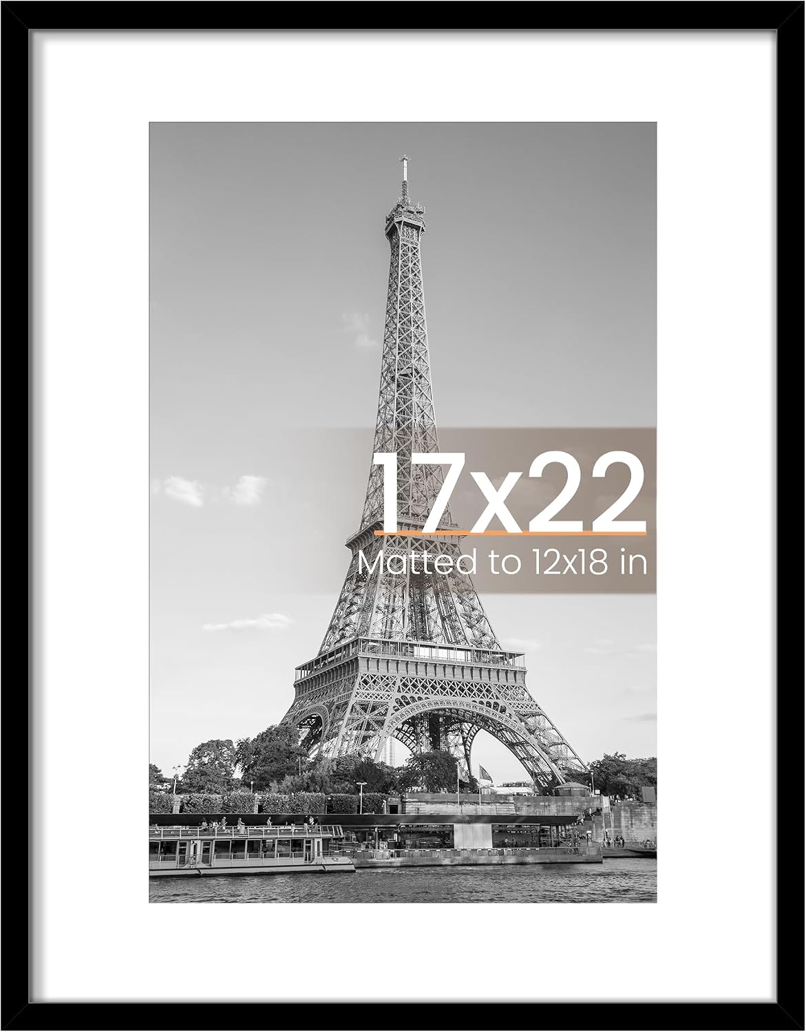 upsimples 50x70cm Puzzle Frame, Wall Decor Frames - Black / 17x22