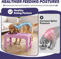 XIAZ Elevated Dog Bowls Large Breed Raised Dogs Bowl Stand - C-Pink / Premium - image 3
